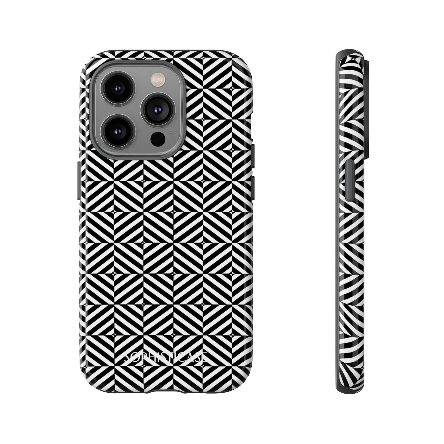 Illusions in Black - iPhone Case