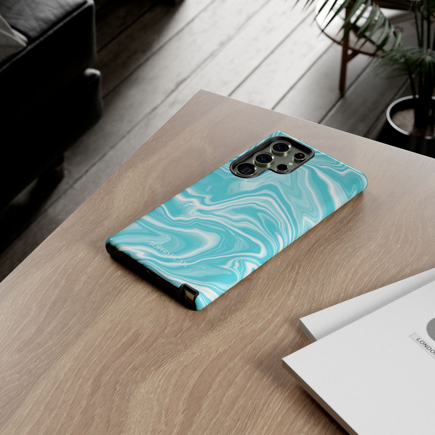 Liquid Dreams in Aqua - Tough Phone Case