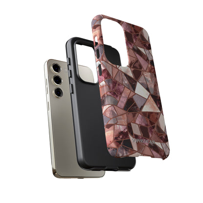 Rose' Runway in Merlot Mosaic - Tough Phone Case