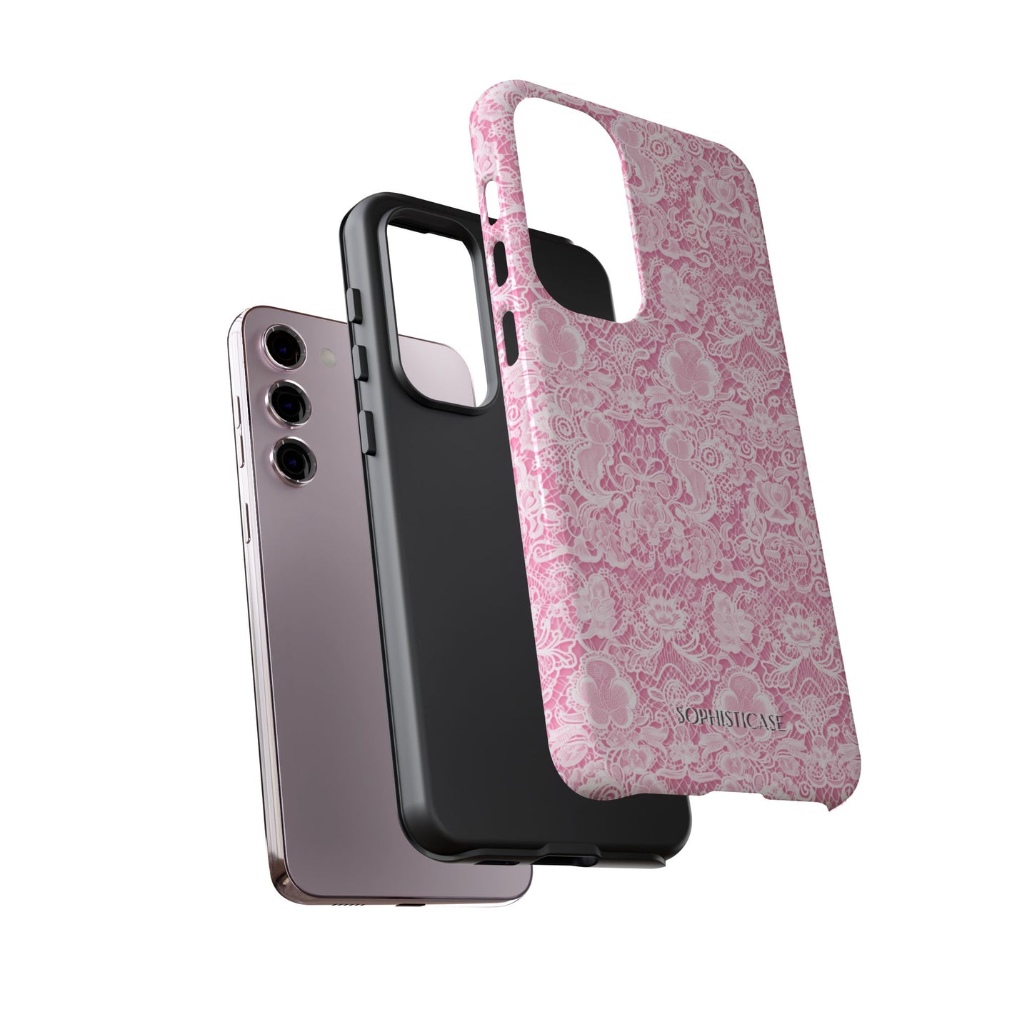 Luxe Lace in Pink - iPhone Case, Samsung Galaxy Case, Google Pixel Case