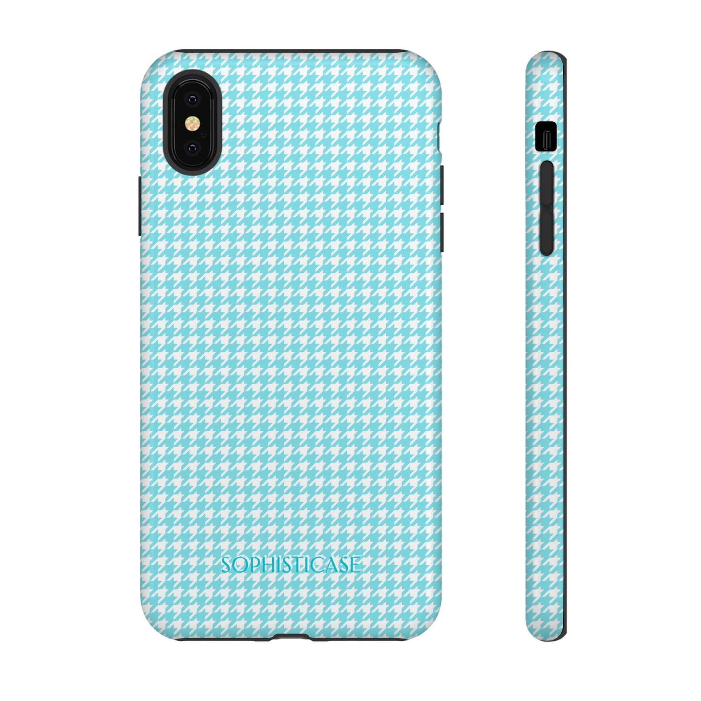 Tough Case - Houndstooth in Aqua