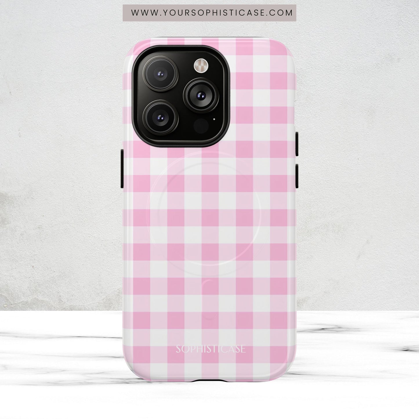 Gingham in Pink - Magsafe Case