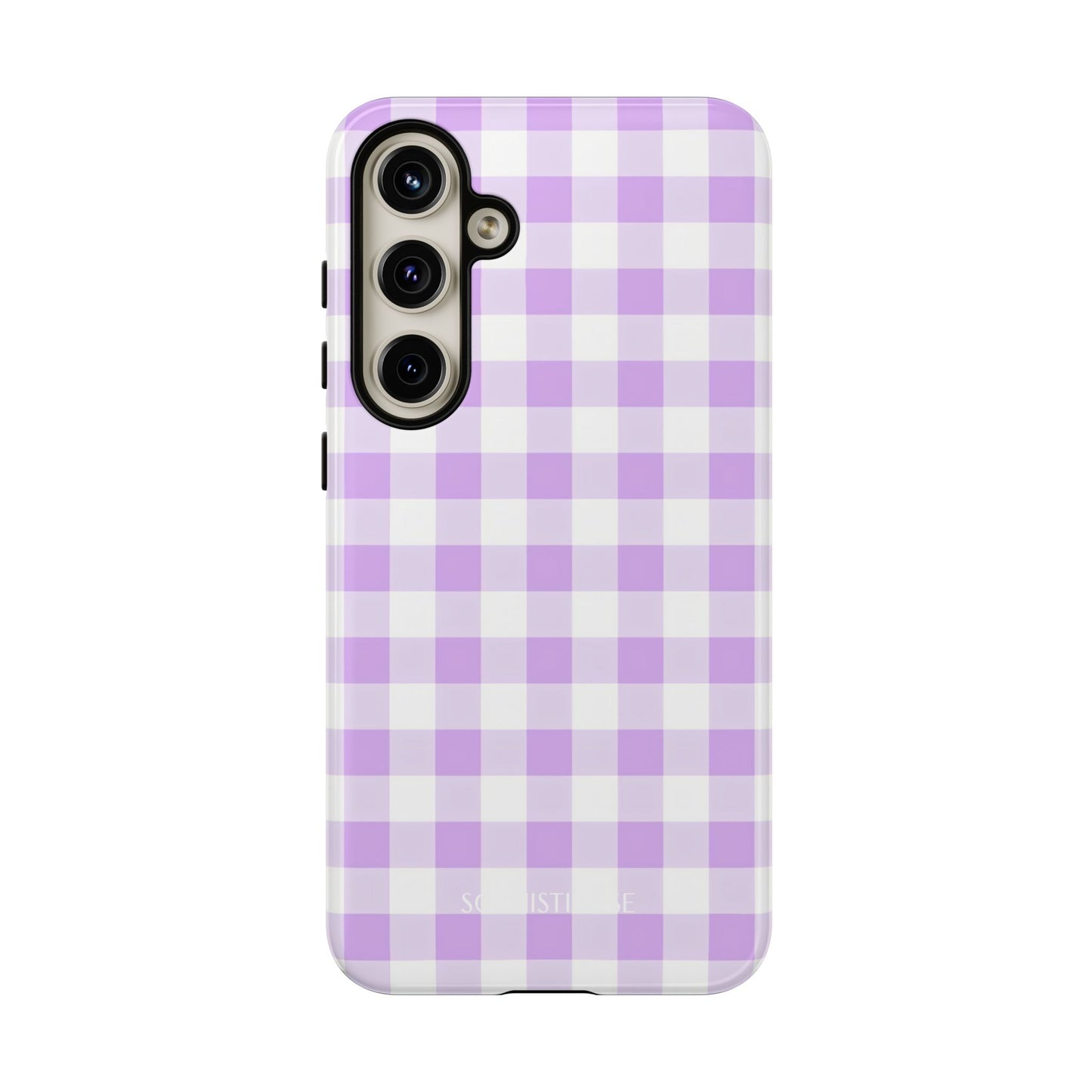 Gingham in Purple - Samsung Galaxy Case