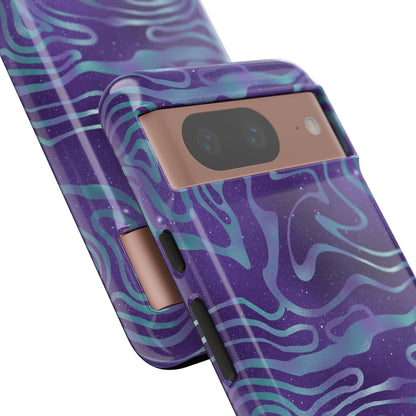 Cosmic Zebra in Blue & Purple - iPhone Case, Samsung Galaxy Case, Google Pixel Case