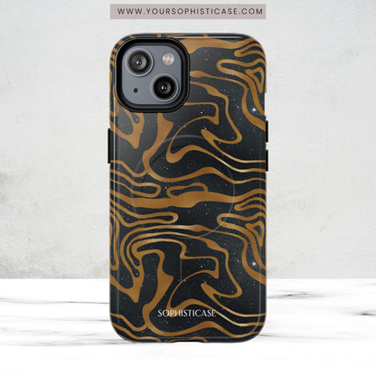 Cosmic Gold in Black - iPhone Magsafe Case