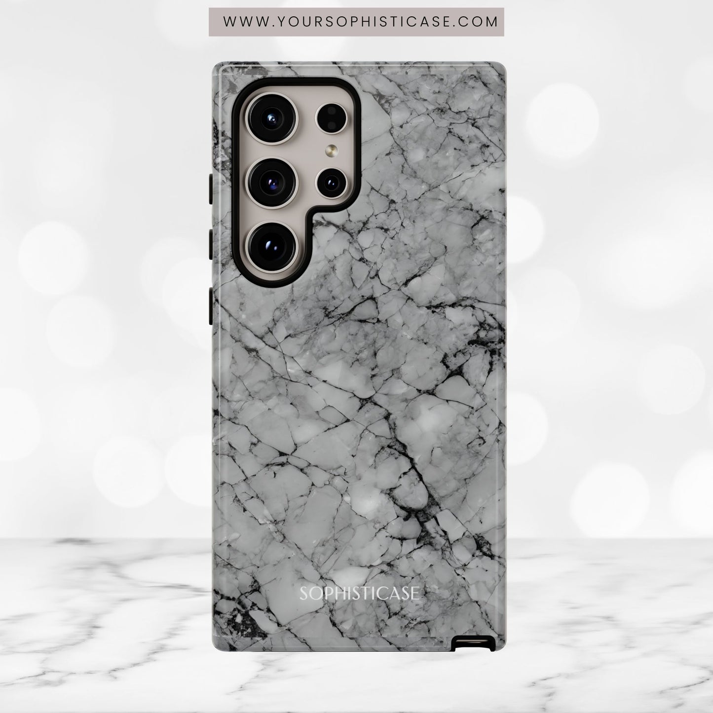 Marble Opulence in Grey - iPhone Case, Samsung Galaxy Case, Google Pixel Case