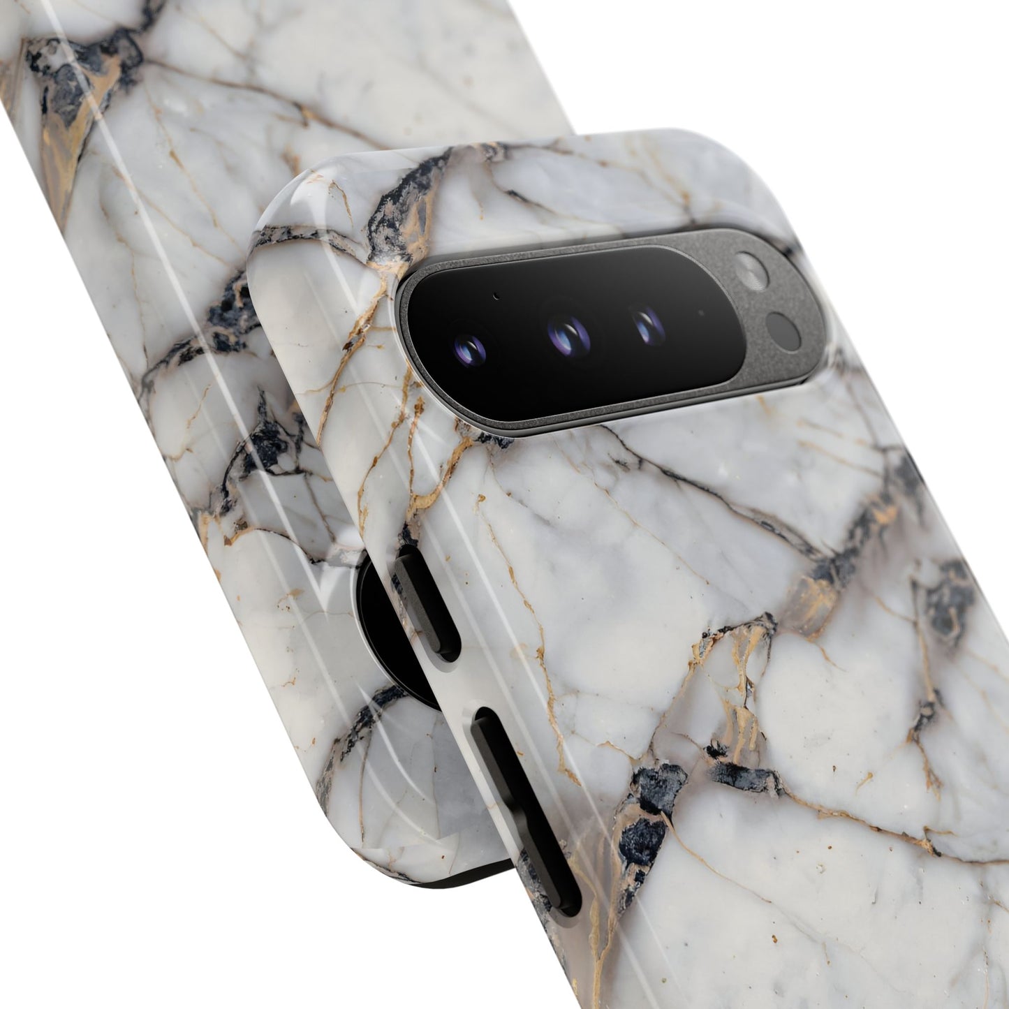 Marble Opulence in Cracked Beige - iPhone Case, Samsung Galaxy Case, Google Pixel Case