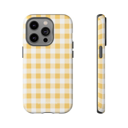 Gingham in Yellow - iPhone Case, Samsung Galaxy Case, Google Pixel Case