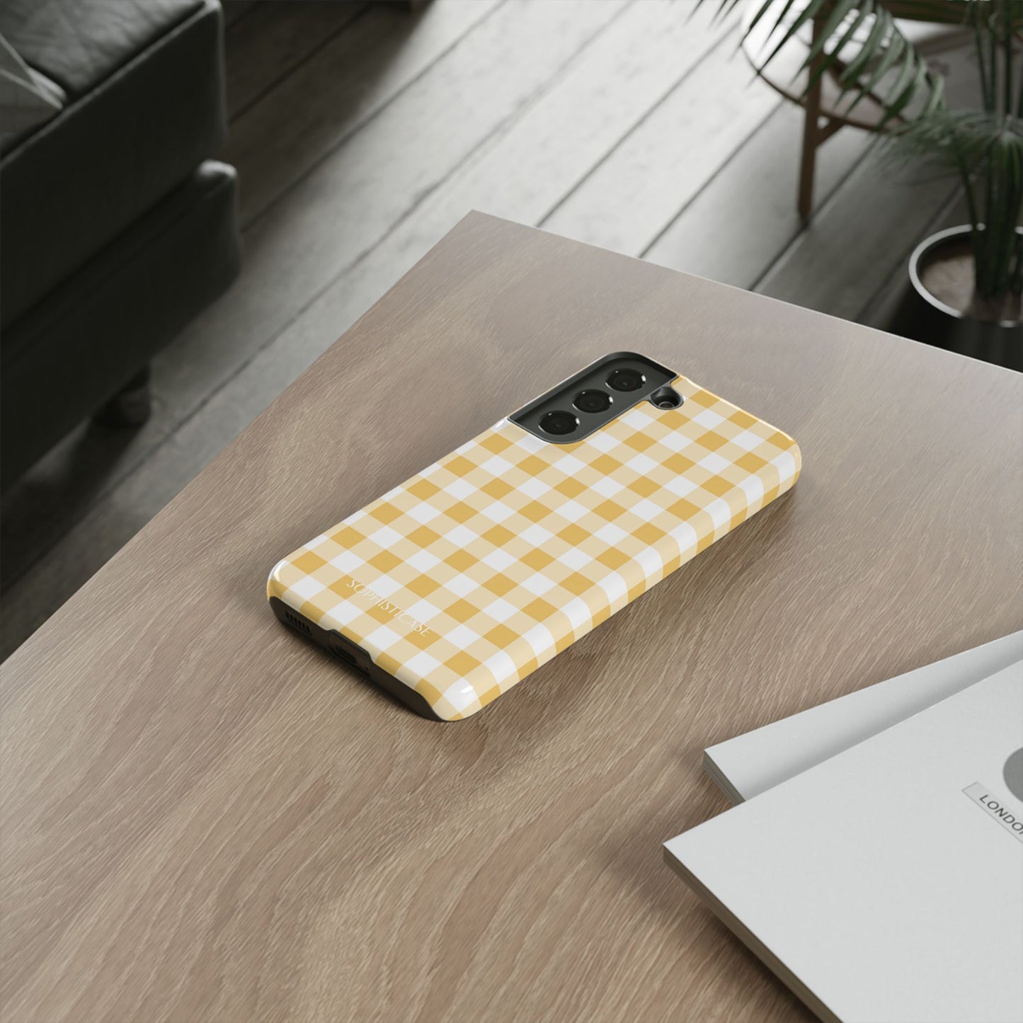 Gingham in Yellow - iPhone Case, Samsung Galaxy Case, Google Pixel Case