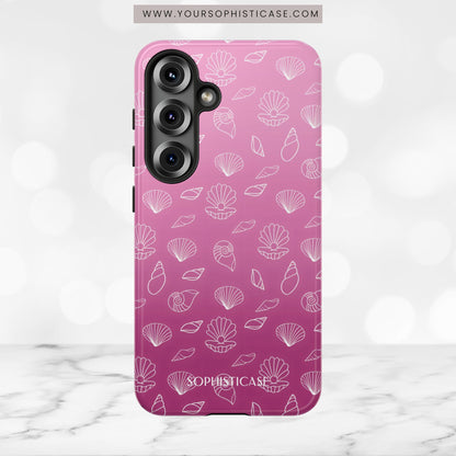 Seashell Society in Purple - iPhone Case, Samsung Galaxy Case, Google Pixel Case