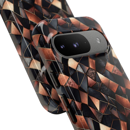 Rose' Runway in Noir Mosaic - Tough Phone Case