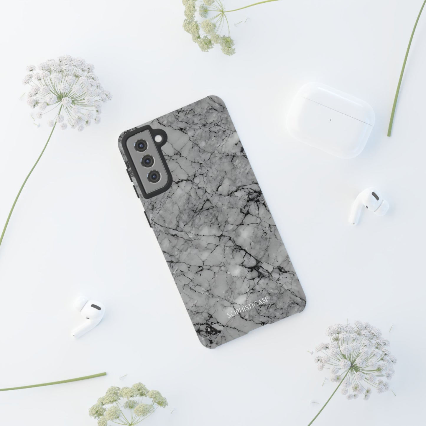 Marble Opulence in Grey - iPhone Case, Samsung Galaxy Case, Google Pixel Case