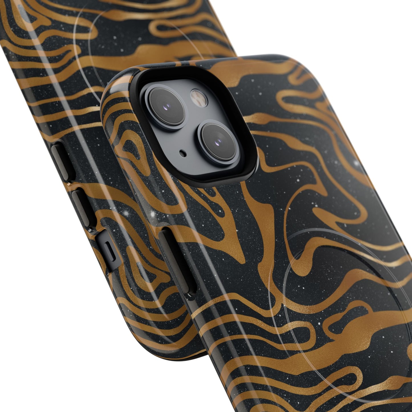 Cosmic Gold in Black - iPhone Magsafe Case