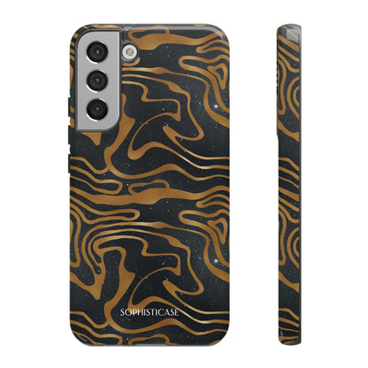Cosmic Gold in Black - iPhone Case, Samsung Galaxy Case, Google Pixel Case