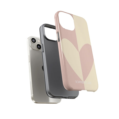 Be Mine in Brown and Beige - iPhone Case