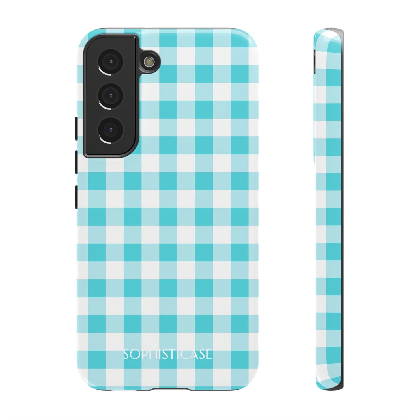 Tough Case - Gingham in Aqua