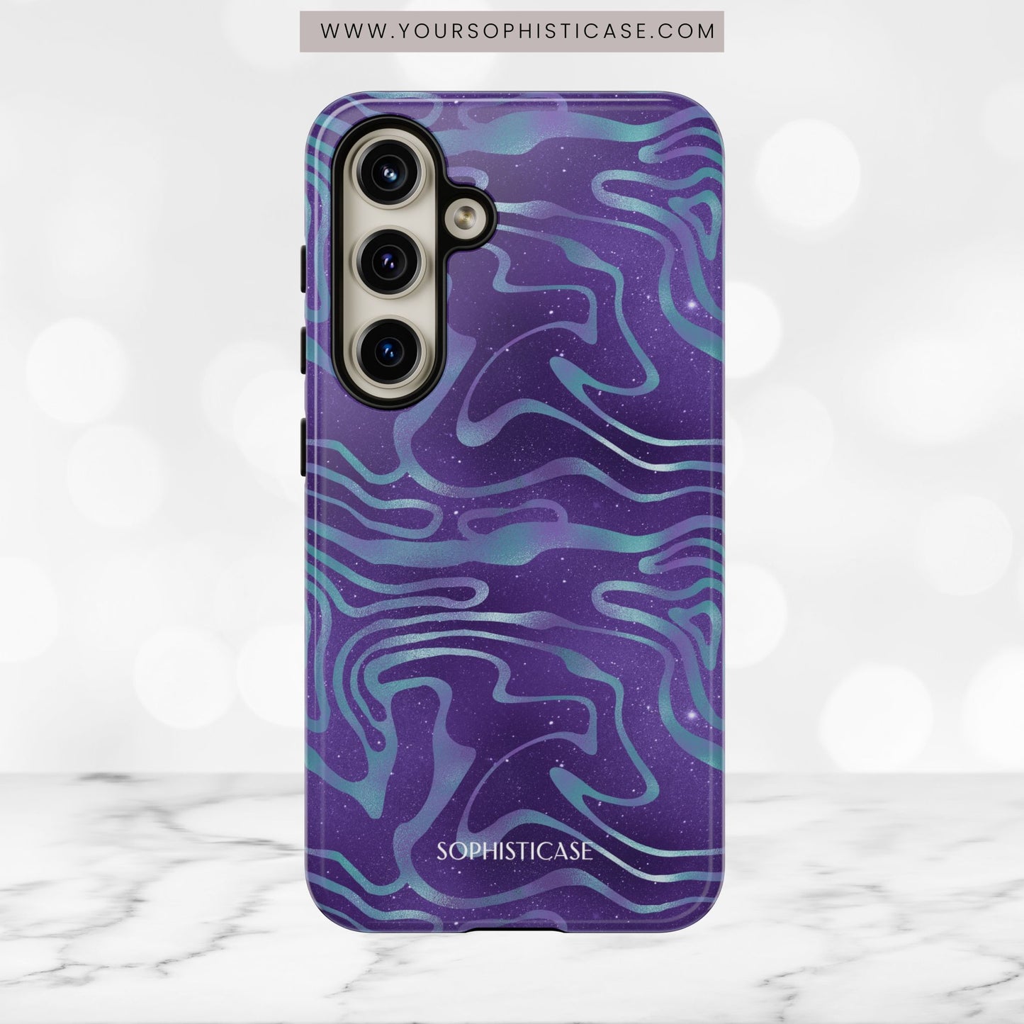Cosmic Gold in Blue & Purple - iPhone Case, Samsung Galaxy Case, Google Pixel Case