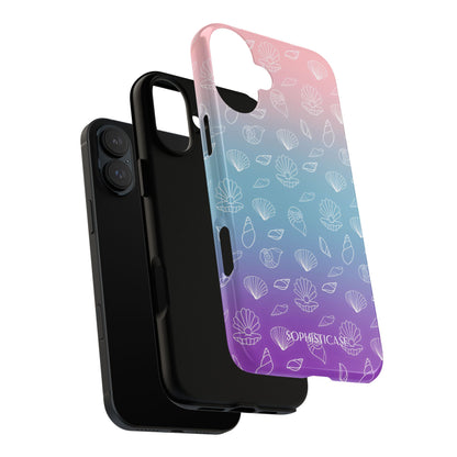 Seashell Society in Pink Blue & Purple Sunset - iPhone Case