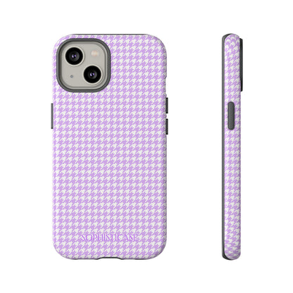 Houndstooth in Pastel Purple - Protective Phone Case for iPhone