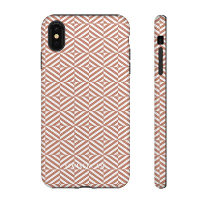 Illusions in Light Brown - Dual Layer Shockproof Phone Case for iPhone, Google Pixel and Samsung Galaxy