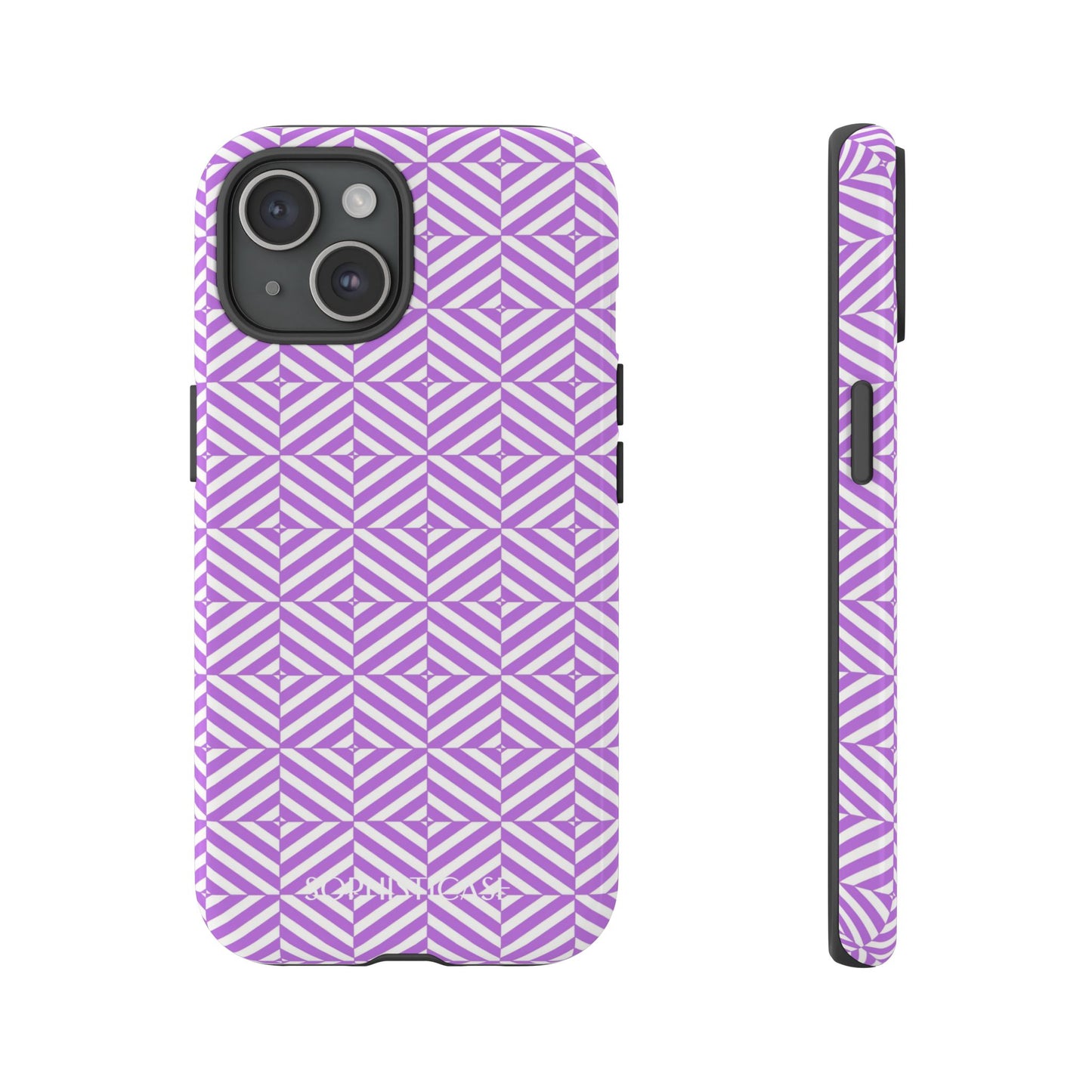 Illusions in Purple - Protective Phone Case for iPhone