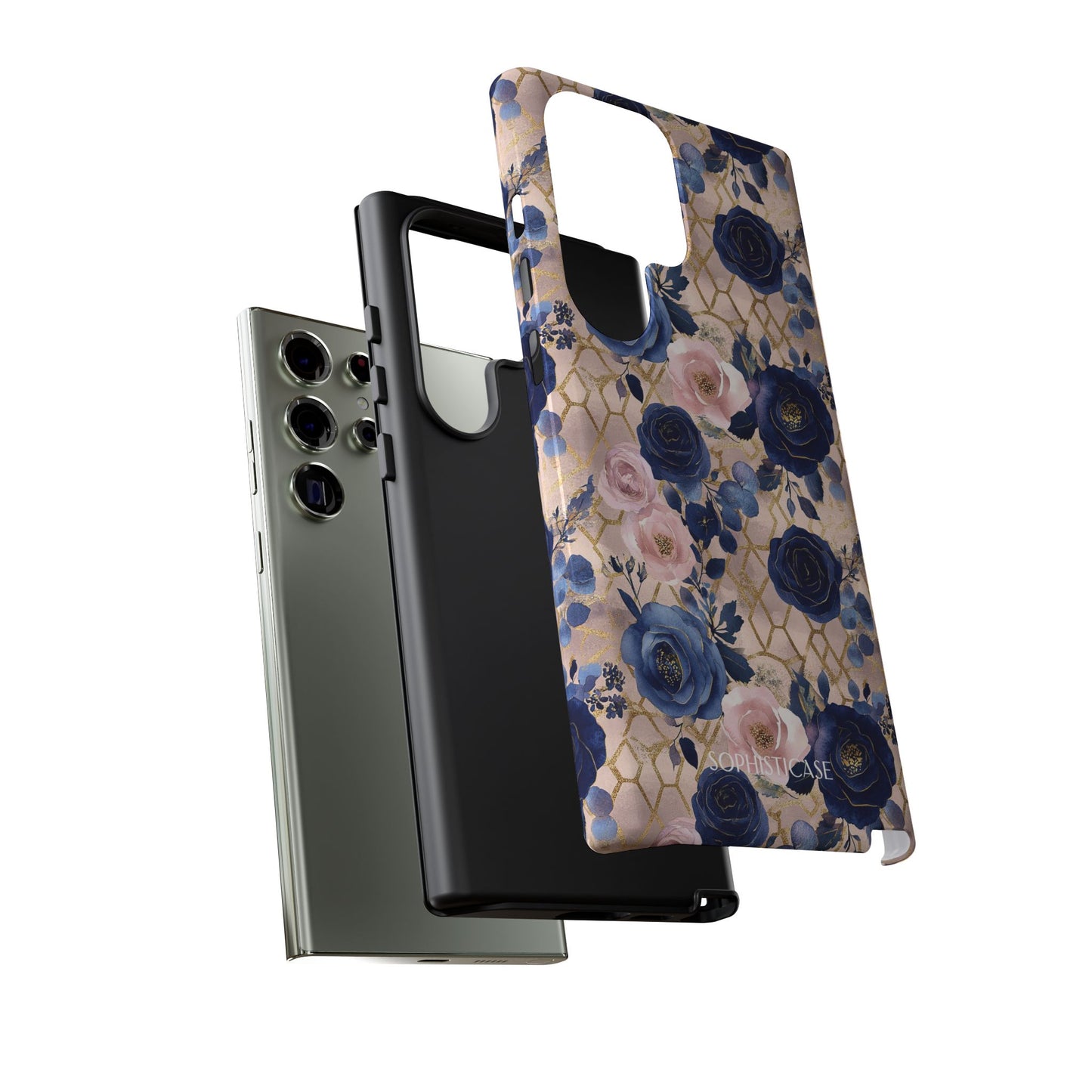 Royal Floral in Navy Blush - Tough Phone Case