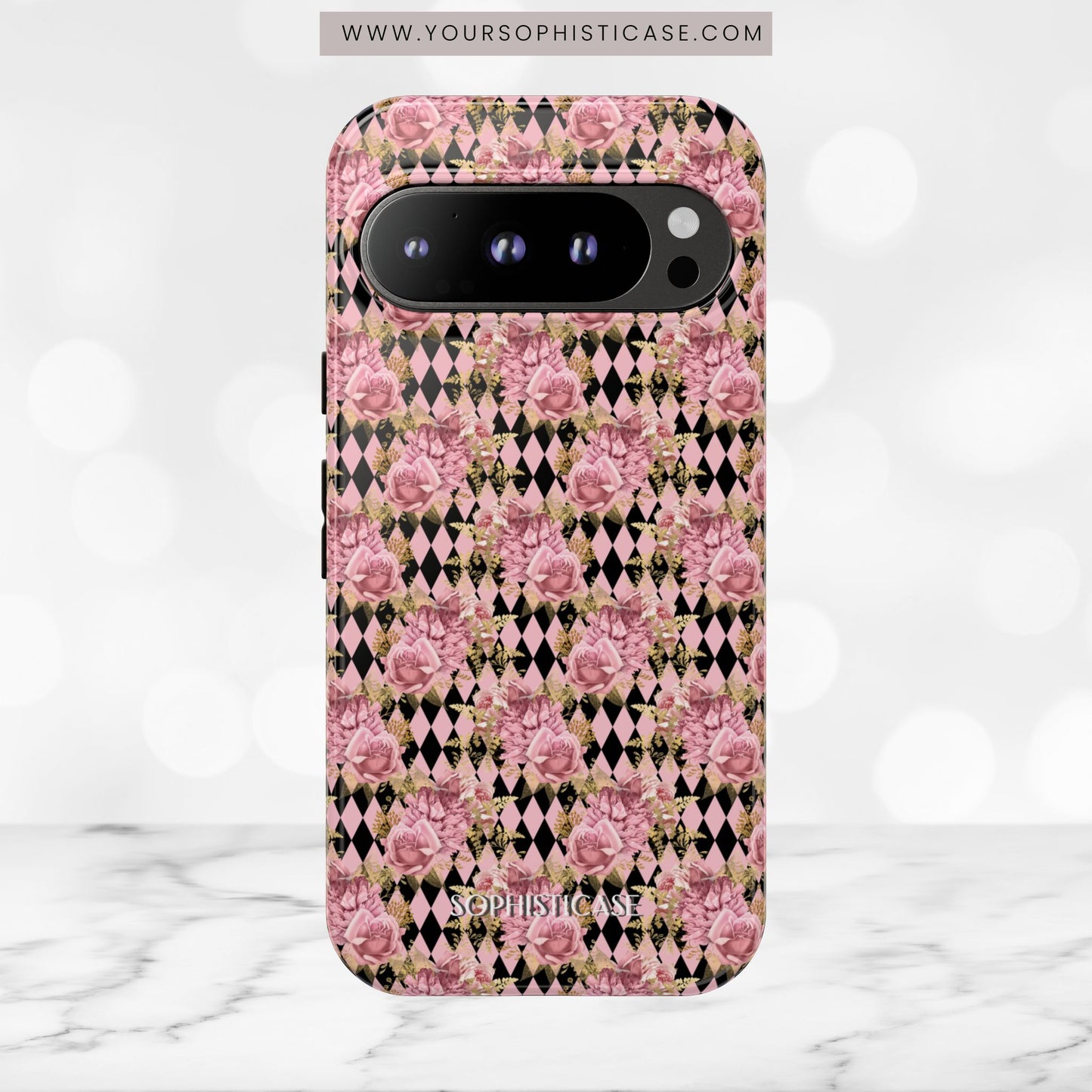 Rose Diamond Romance in Isolde - Tough Phone Case