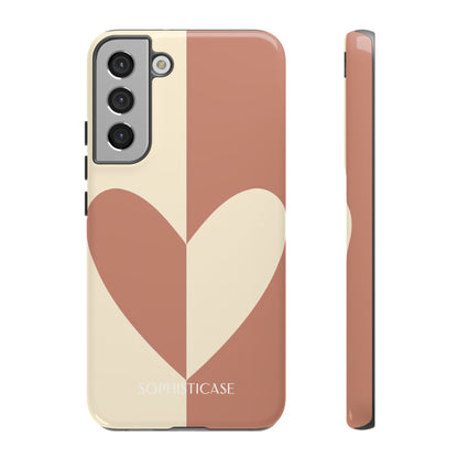 Be Mine in Brown and Cream - iPhone Case, Samsung Galaxy Case, Google Pixel Case