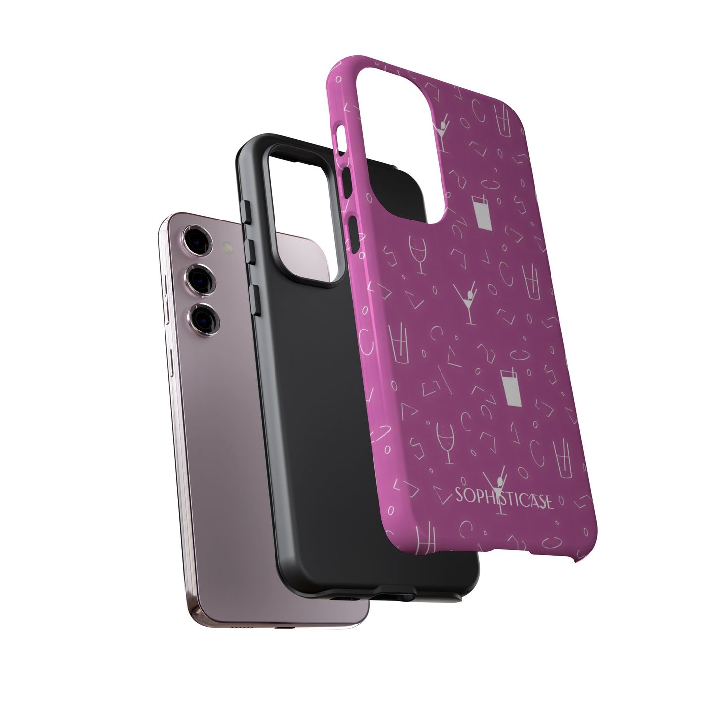 Cocktail Hour in Purple - Drop Proof Phone Case for Samsung Galaxy