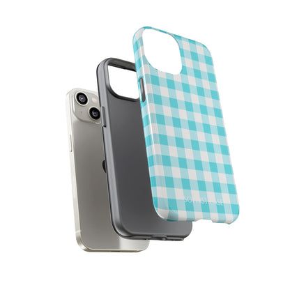 Tough Case - Gingham in Aqua