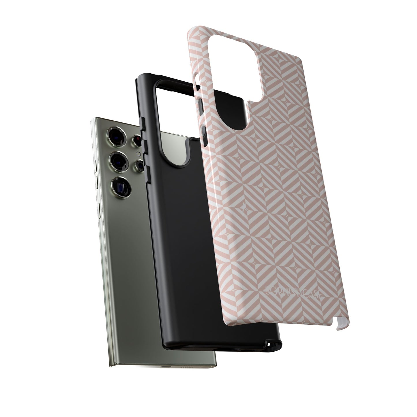 Illusions in Neutral Beige - Dual Layer Shockproof Phone Case for iPhone, Google Pixel and Samsung Galaxy