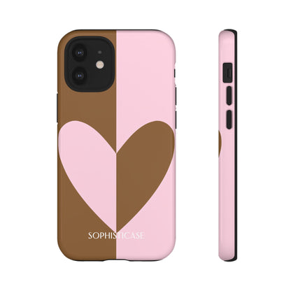 Be Mine in Pink and Brown - Tough Phone Case for iPhone