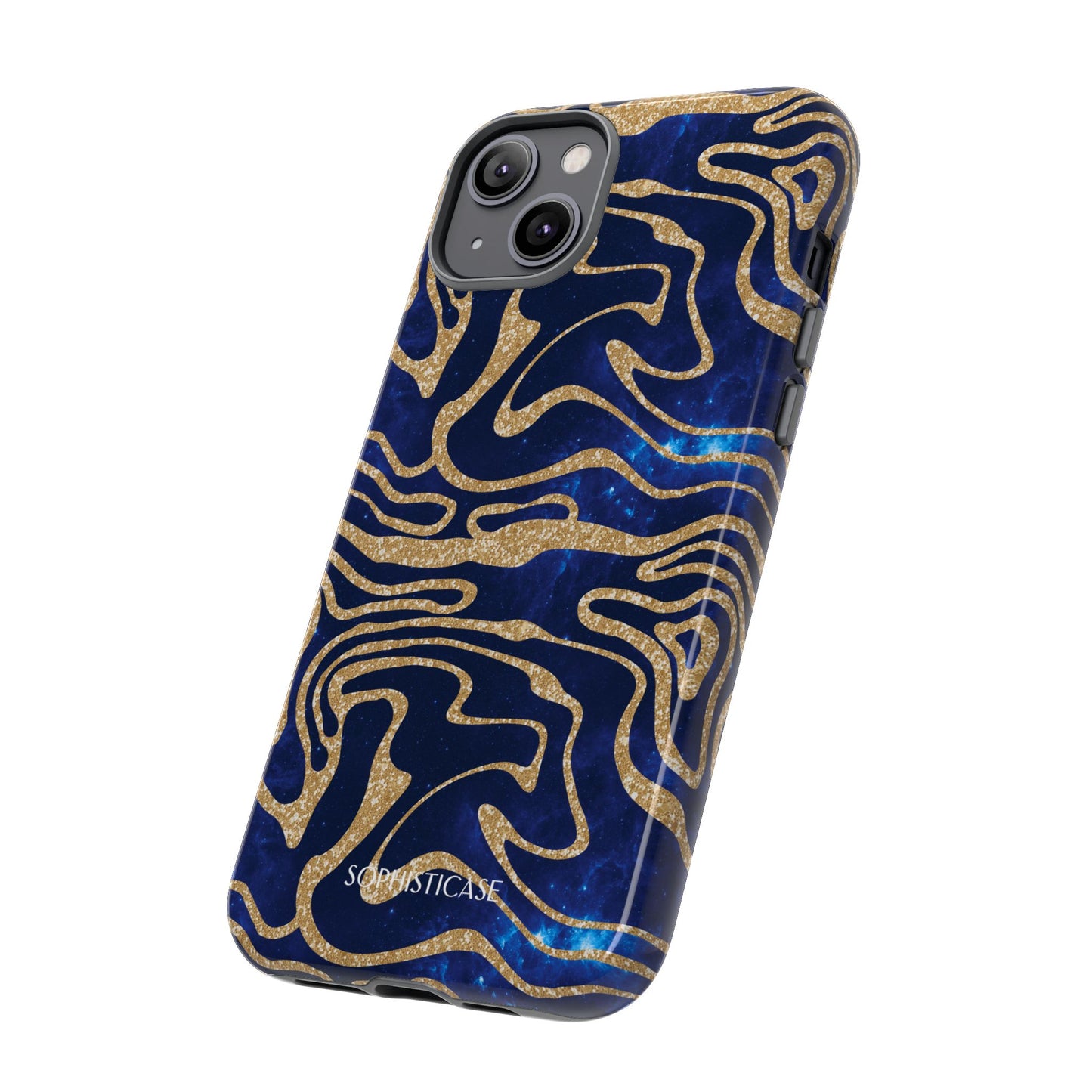 Cosmic Gold in Blue - iPhone Case, Samsung Galaxy Case, Google Pixel Case