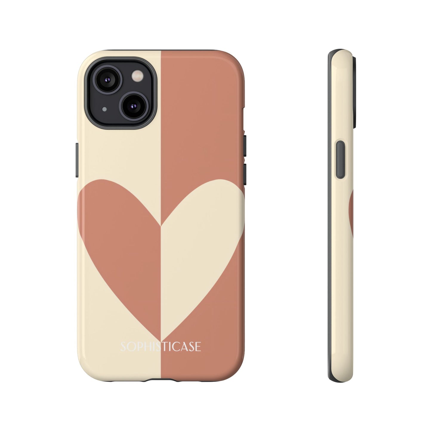 Be Mine in Brown and Cream - iPhone Case