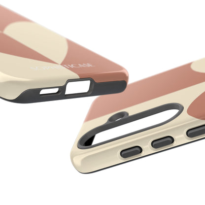 Be Mine in Brown and Cream - iPhone Case, Samsung Galaxy Case, Google Pixel Case