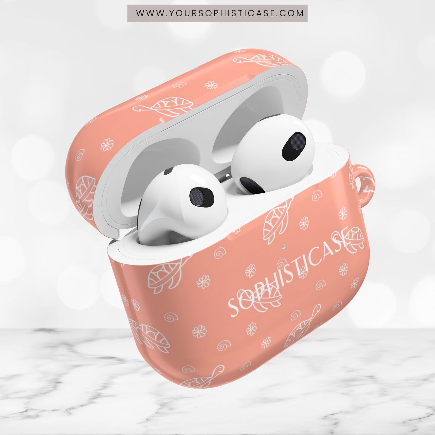AirPod Cases - Turtle Island in Orange
