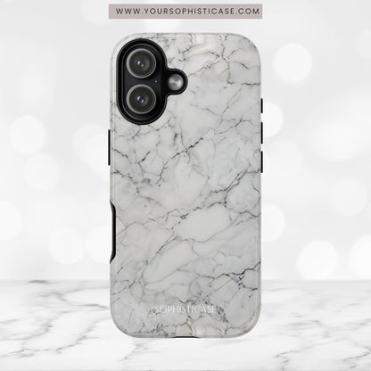 Marble Opulence in White - iPhone Case, Samsung Galaxy Case, Google Pixel Case
