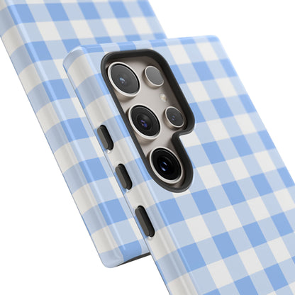 Gingham in Blue - Tough Phone Case for Samsung Galaxy