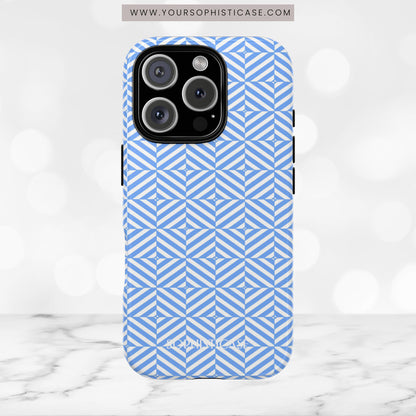 Illusions in Blue - iPhone Case