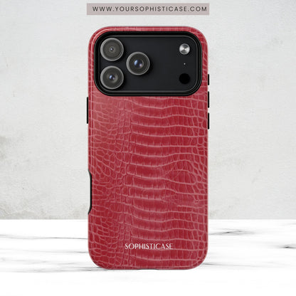 Luxe Leather in Cherry Red - Magsafe Case