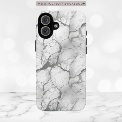 Marble Opulence in Charcoal Grey - iPhone Case