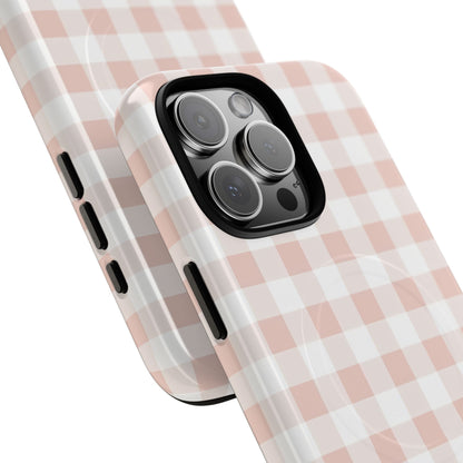 Gingham in Neutral Beige - Magsafe Case