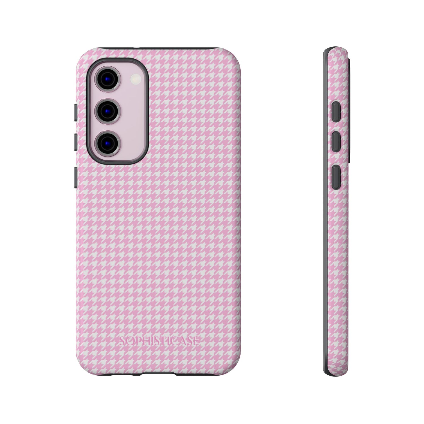 Tough Case - Houndstooth in Pink