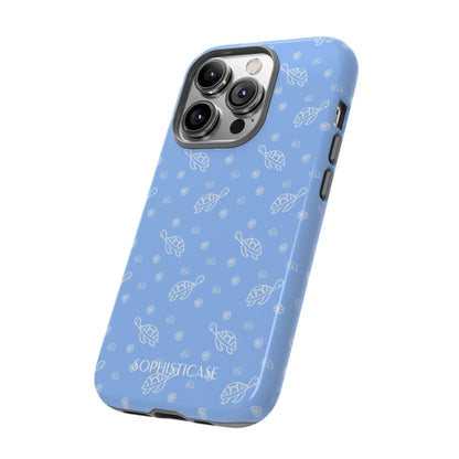 Turtle Island in Blue - Protective Phone Case for iPhone