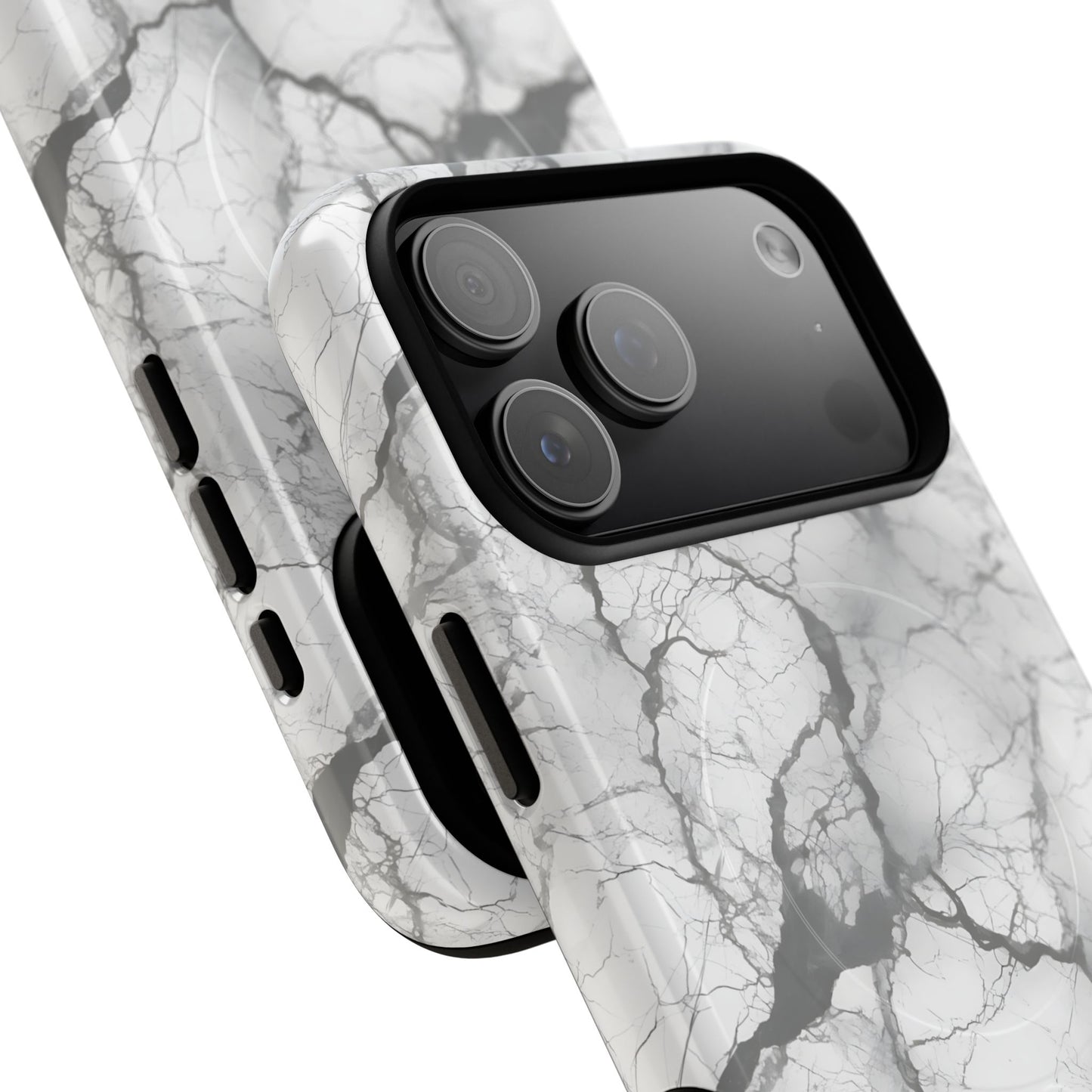 Marble Opulence in Charcoal Grey - Magsafe Case
