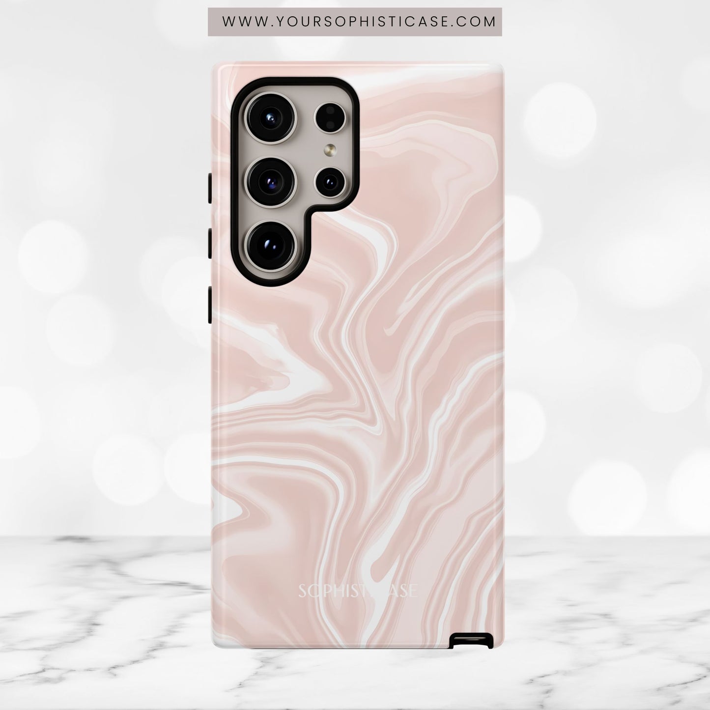 Liquid Dreams in Neutral Beige - Tough Phone Case