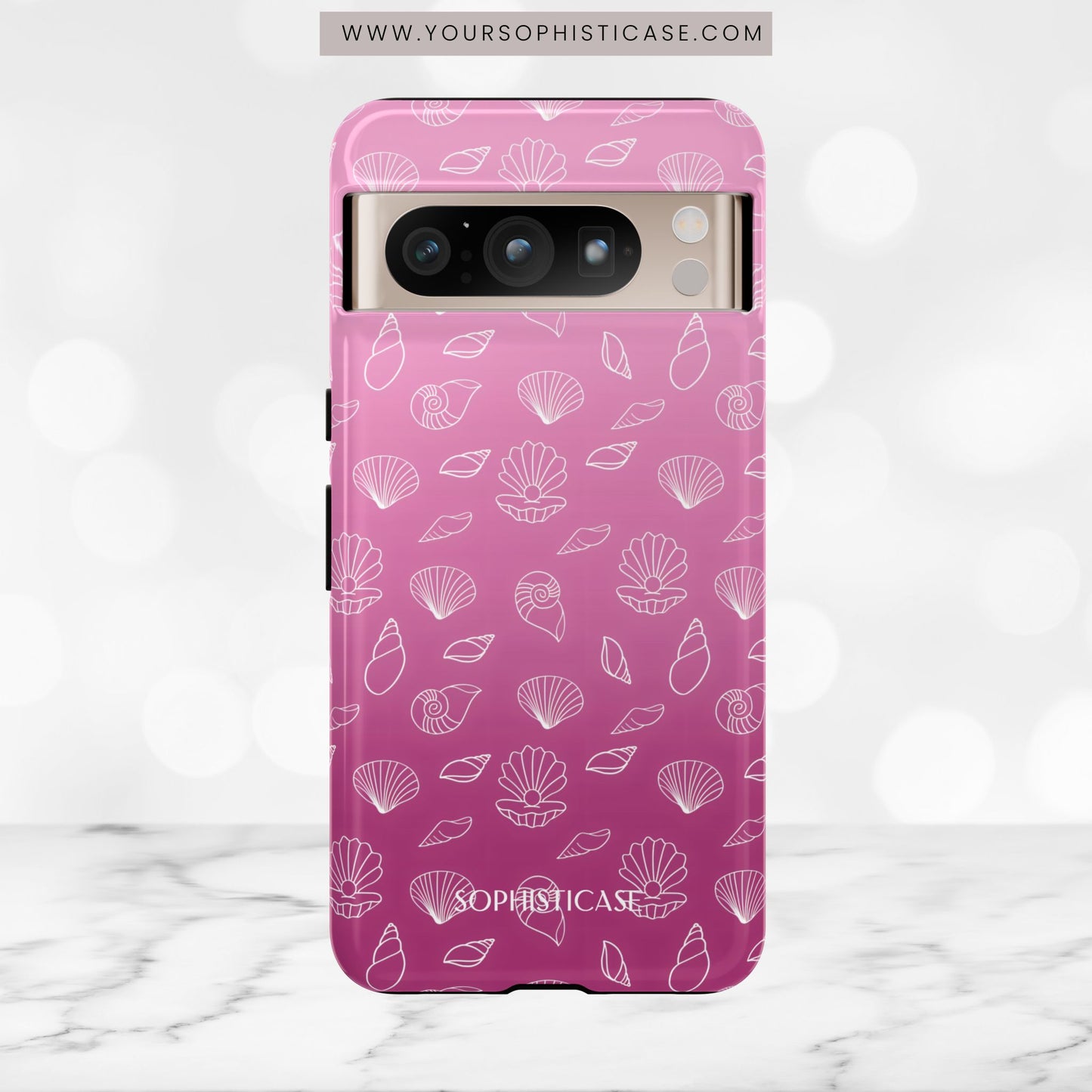 Seashell Society in Purple - iPhone Case, Samsung Galaxy Case, Google Pixel Case
