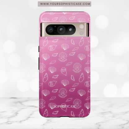 Seashell Society in Purple - iPhone Case, Samsung Galaxy Case, Google Pixel Case