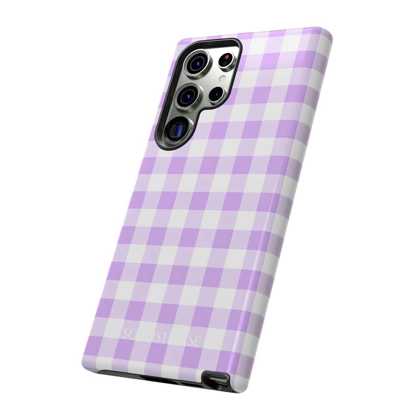 Gingham in Purple - Tough Phone Case for Samsung Galaxy