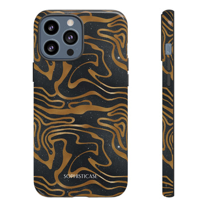 Cosmic Gold in Black - iPhone Case, Samsung Galaxy Case, Google Pixel Case
